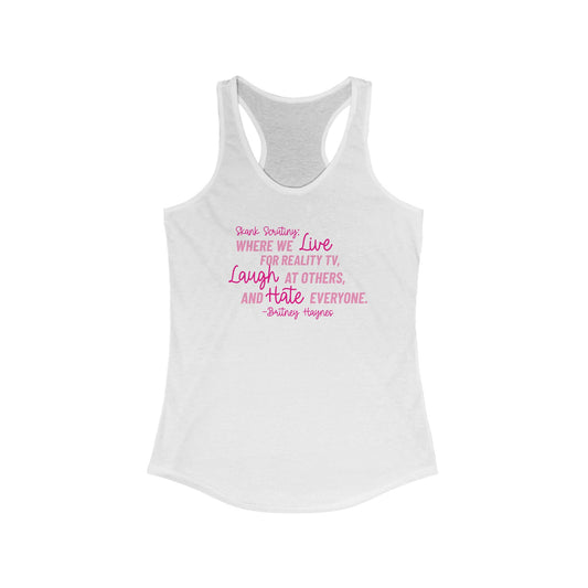 Skank Scrutiny Tank Top